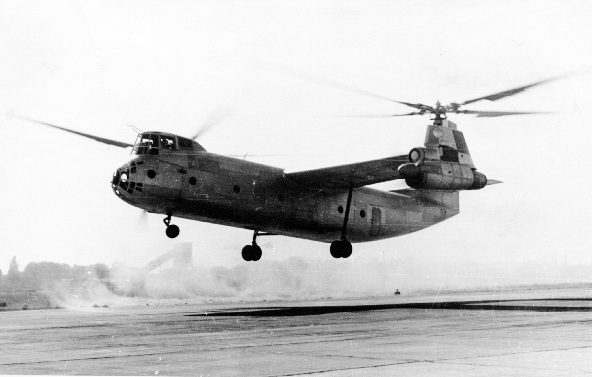 Rotary-wing Ka-22 takeoff