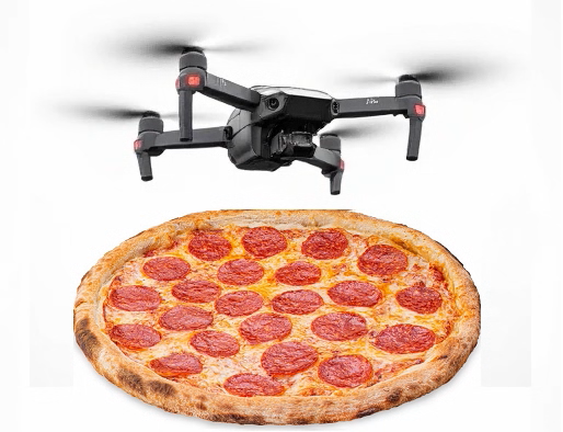 Drone with Pizza