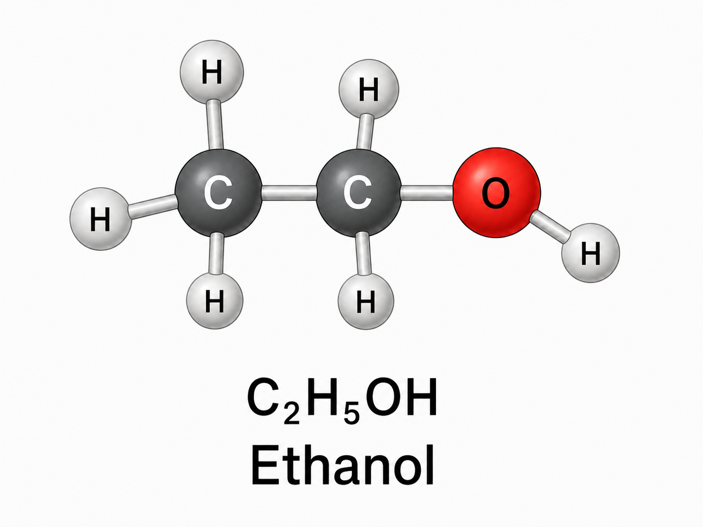 Ethanol molecule C₂H₅OH