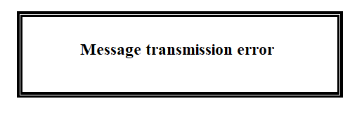 Terminal screenshot: error message