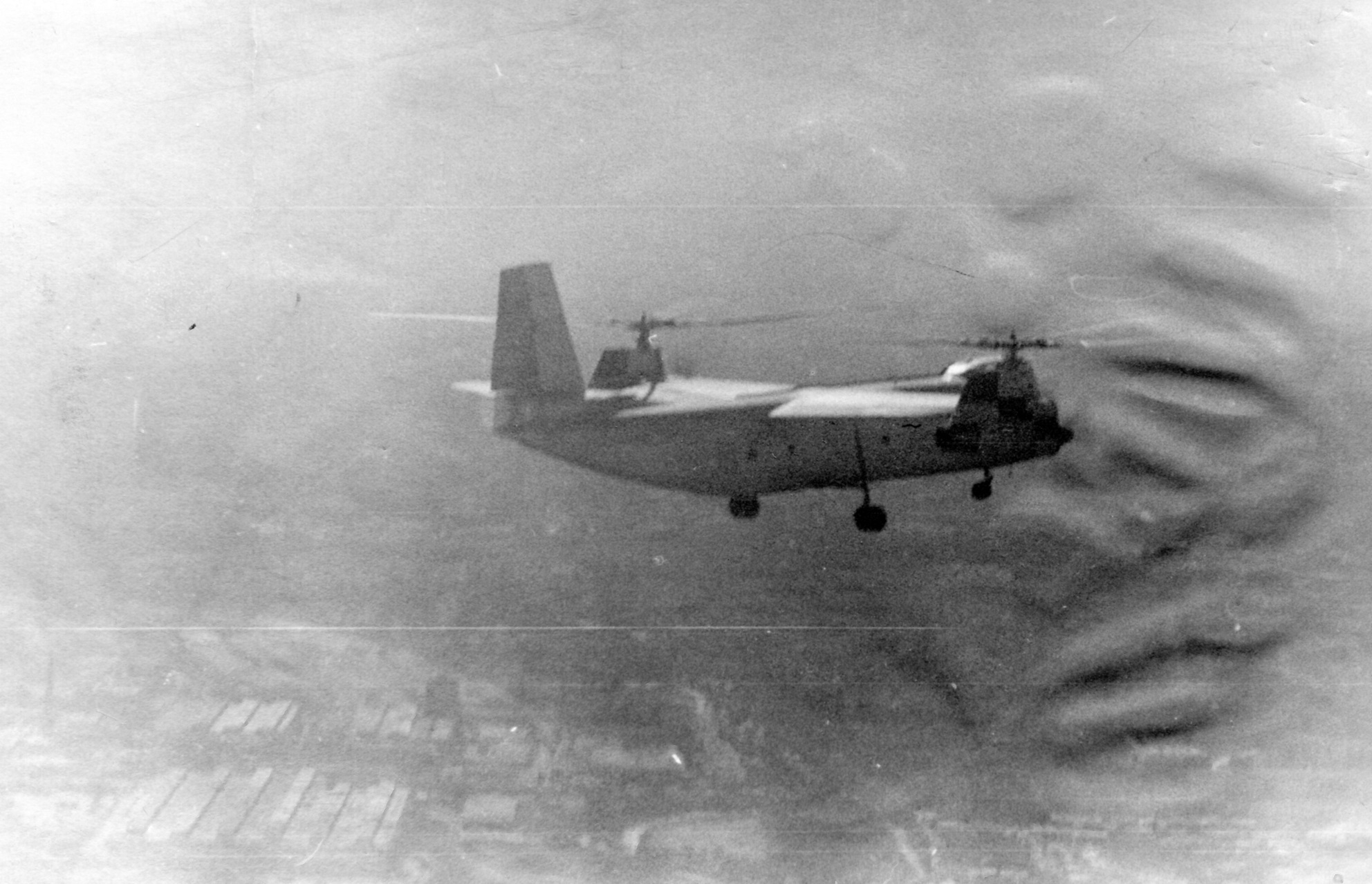 EXCLUSIVE FIRST PUBLICATION: Ka-22 Vintokryl dynamic flight sequence 1961 - motion blur showing active flight testing from Vadym Nikolaiev personal archive never published before