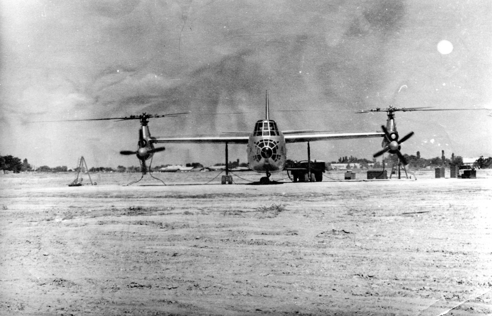 Ka-22 Vintokryl ground testing phase Tashkent airfield 1962 technical documentation from Vadym Nikolaiev archive showing convertiplane configuration