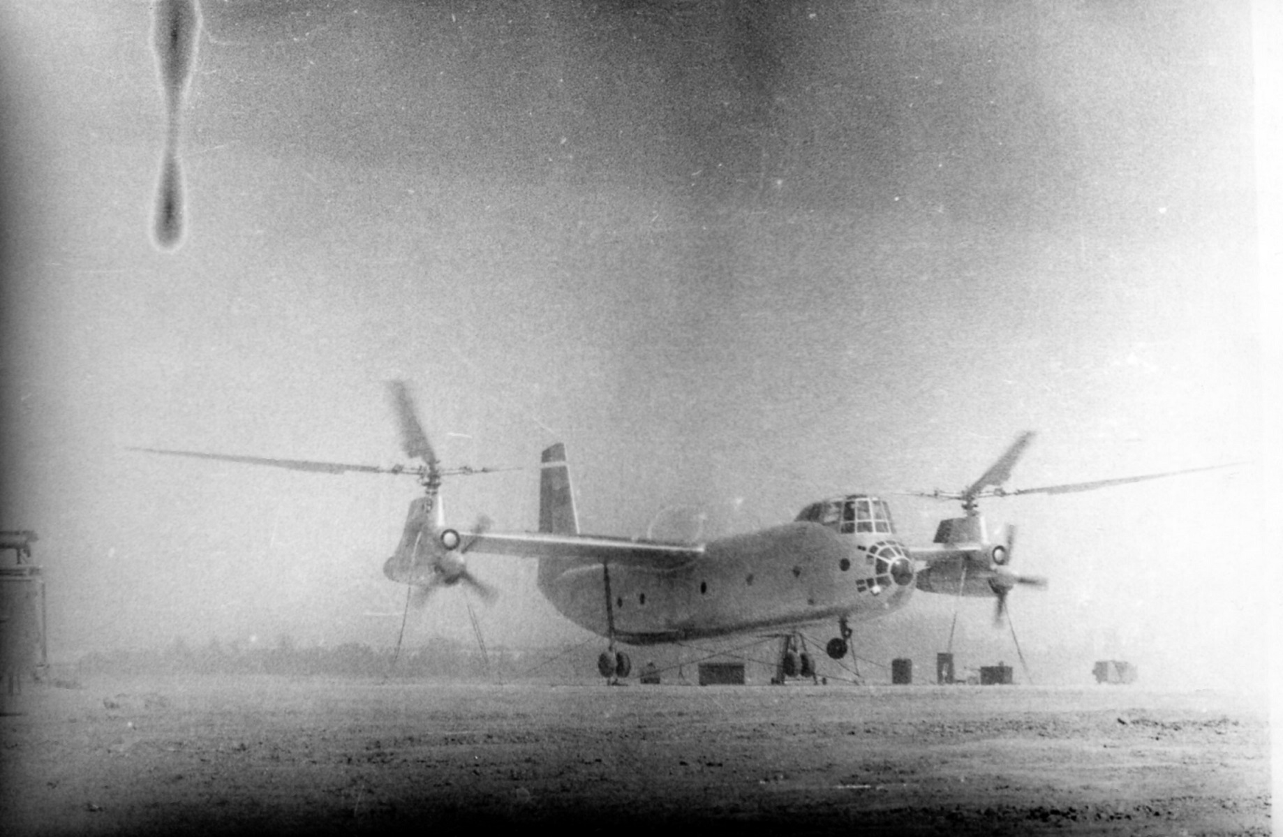 WORLD EXCLUSIVE FIRST PUBLICATION: Ka-22 Vintokryl in helicopter configuration Tashkent 1961 - rotors vertical position Vadym Nikolaiev personal archive