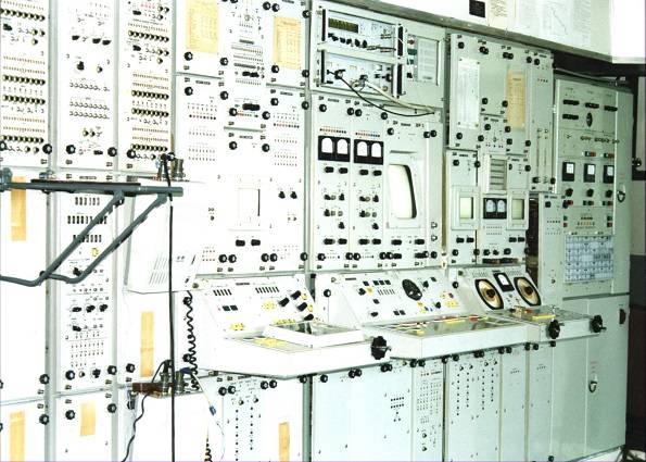 Radio equipment cabinet of Kama-N radar system showing electronic components