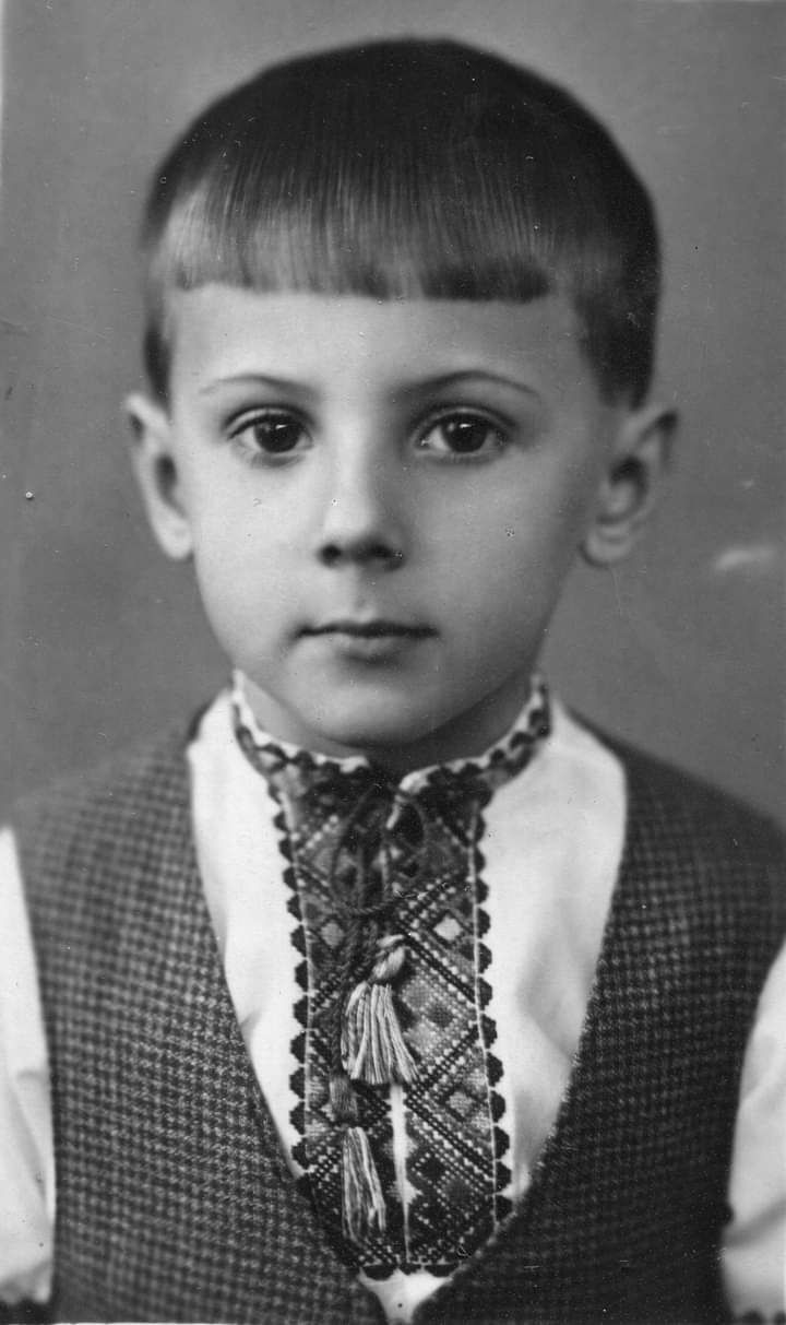 Andrew at six years old in vyshyvanka shirt