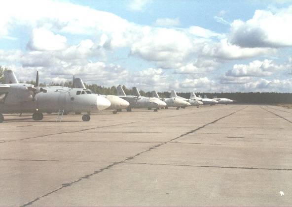 Plesetsk Cosmodrome aircraft fleet used for trajectory data transportation
