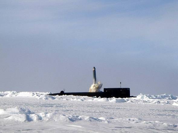 Sineva submarine-launched ballistic missile test
