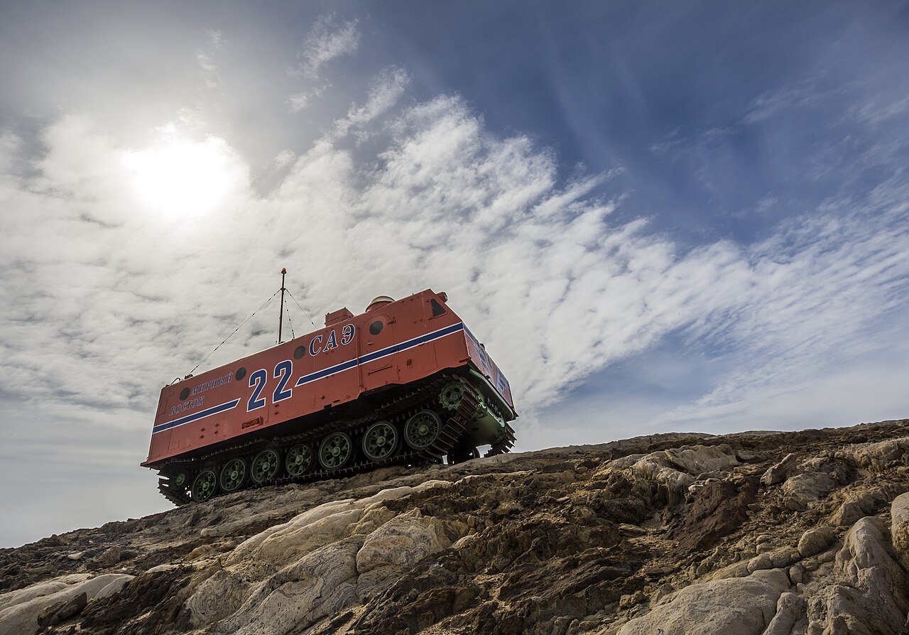 Kharkovchanka Antarctic vehicle at the South Pole