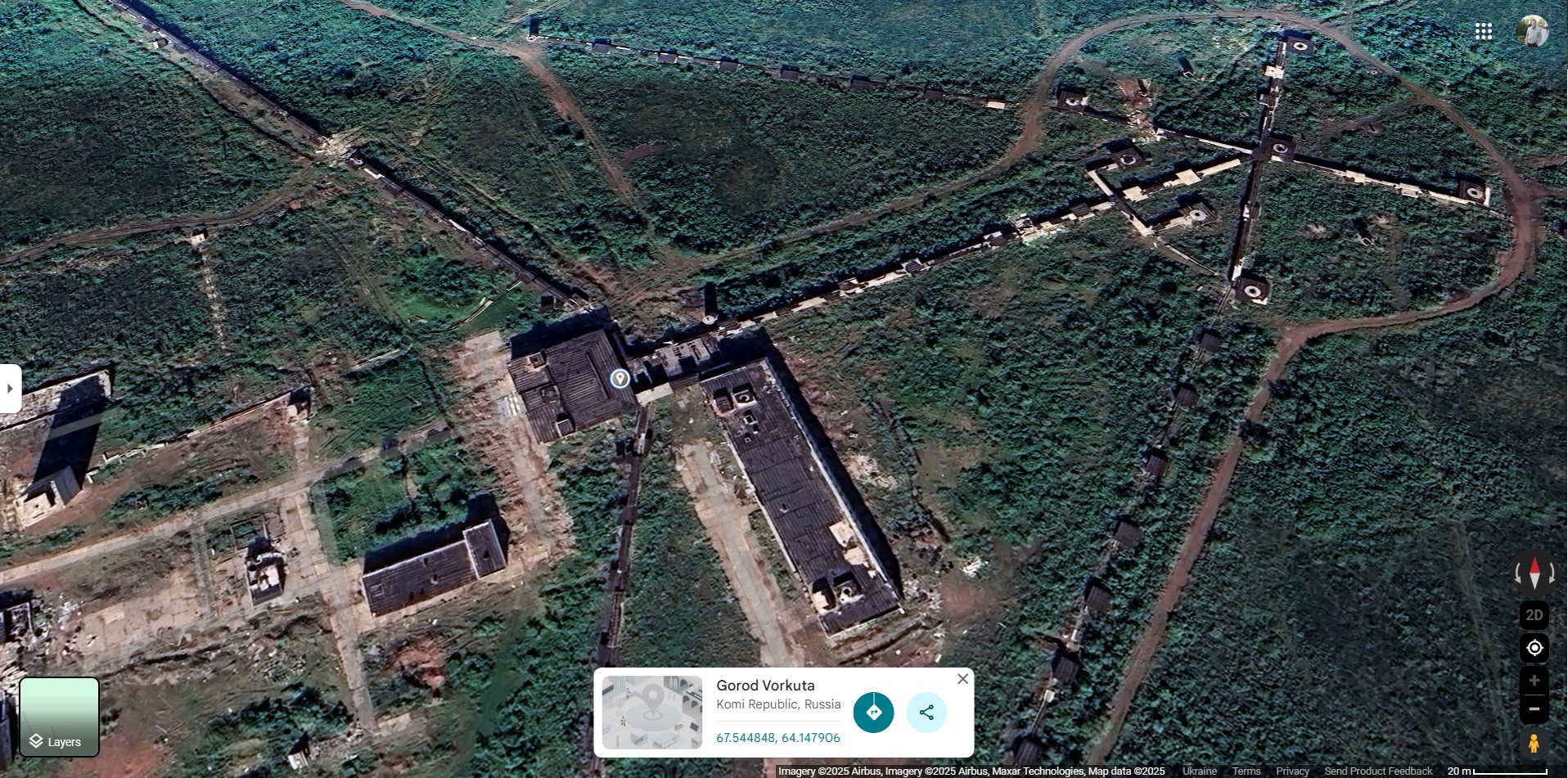 Vega Vorkuta Detailed Satellite View