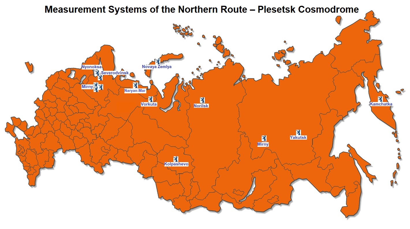 Measurement systems of the Northern Route of the Plesetsk Cosmodrome