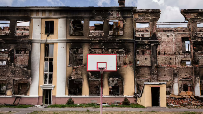 Kharkiv school destroyed by Russian invaders