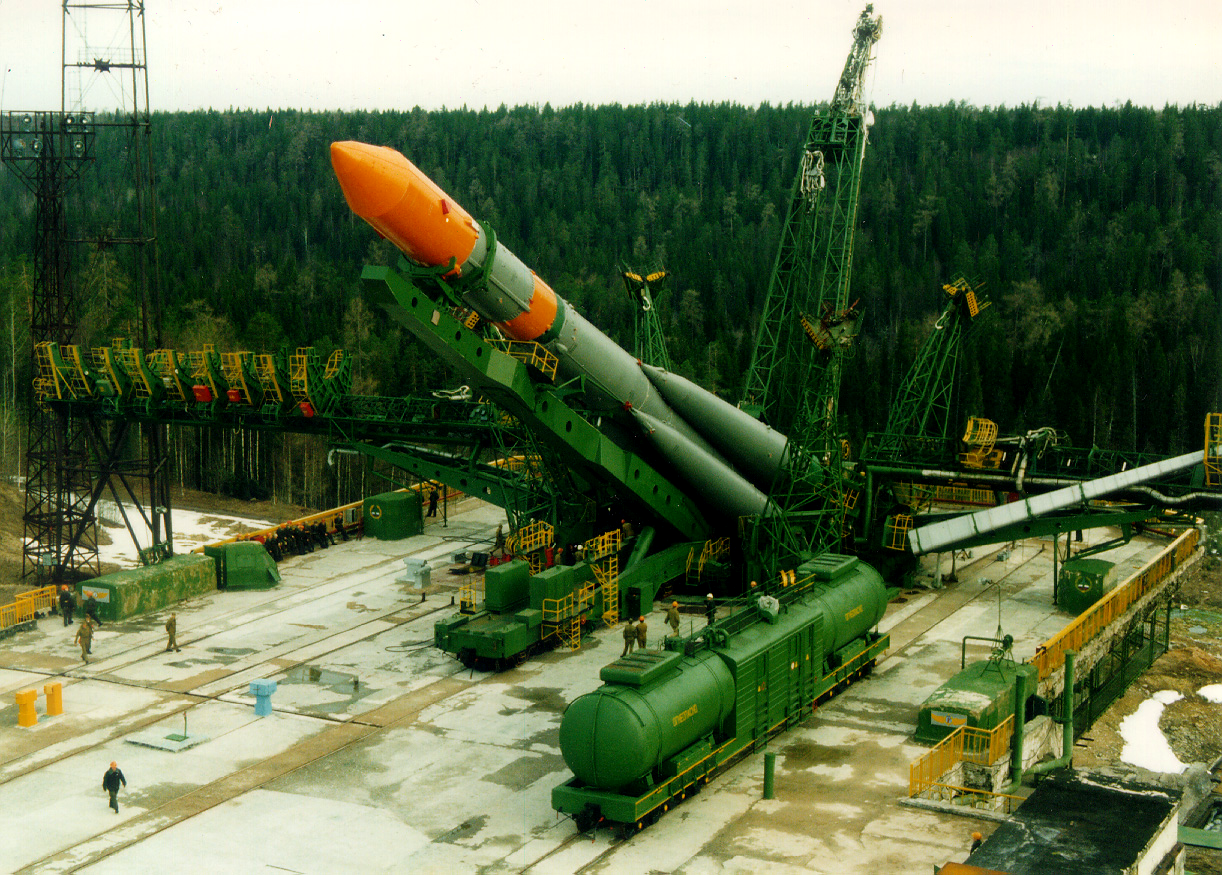 Plesetsk Cosmodrome launch complex aerial view