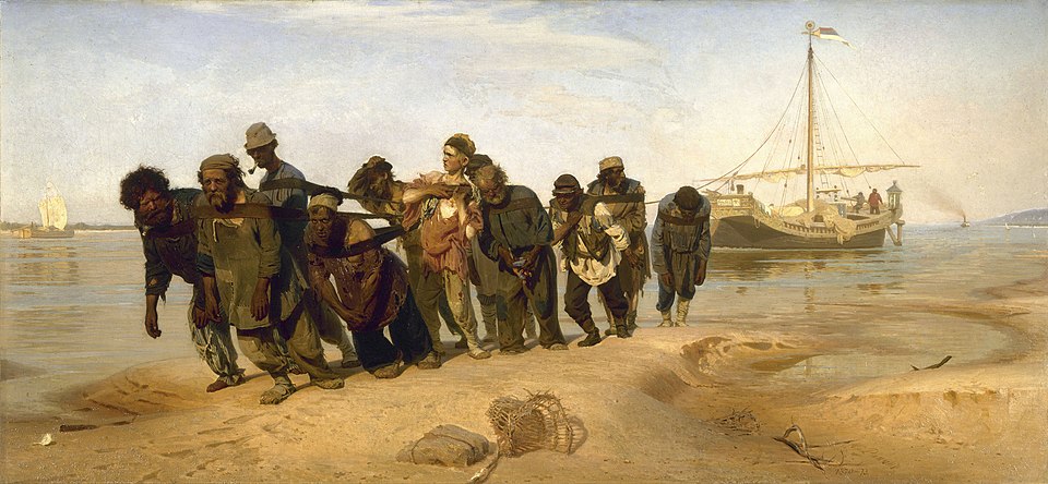 Ilya Repin painting - Barge Haulers on the Volga