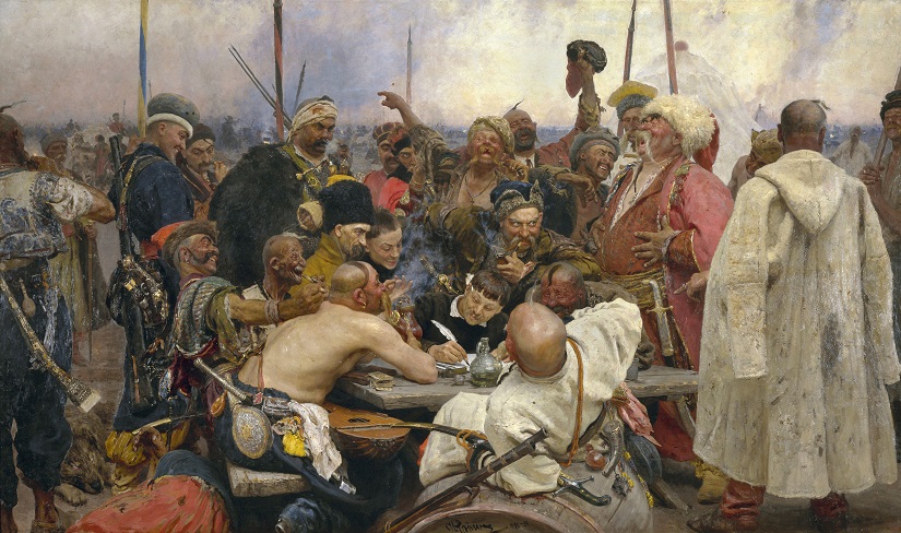 Ilya Repin painting - Zaporozhian Cossacks writing letter